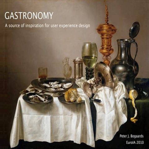 Gastronomy: A source of inspiration for user experience design