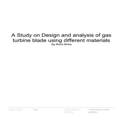Failure Analysis Of A Gas Turbine Blade: A Review – DNZB