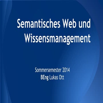 Semantisches Web und Wissensmanagement