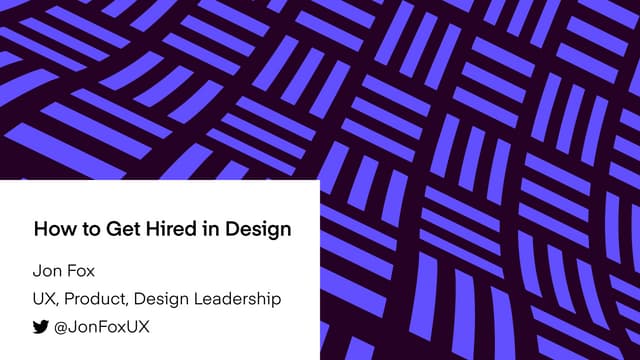 Tips For Getting Hired In Design