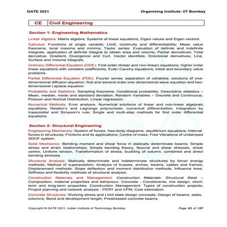 Gate 2021-syllabus-civil-engineering | PDF