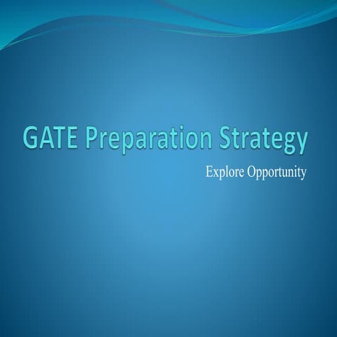 Introduction to GATE | PPT | Free Download