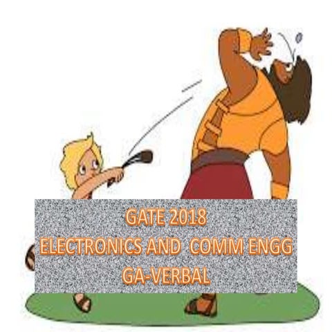 Gate 2018 ece q10 ga verbal