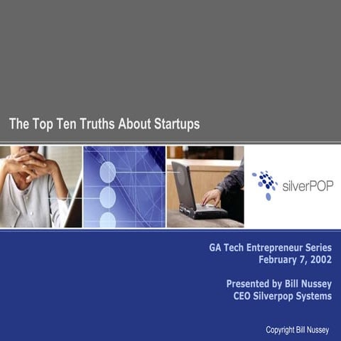 Georgia Tech - the Top Ten Truths About Startups 2-2002