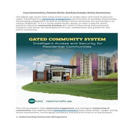 Cure Communities, Peaceful Minds: Building Stronger Online Connections