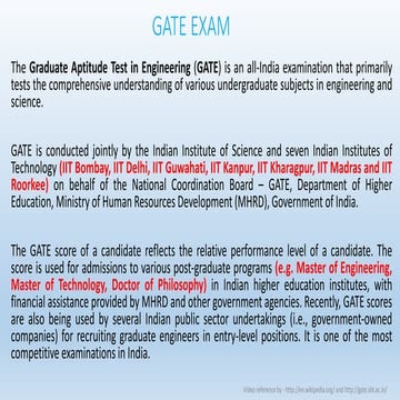 What is Gate exam