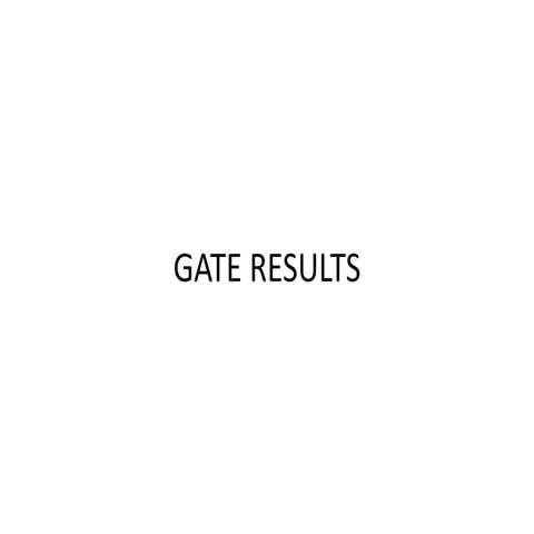 GATE Results