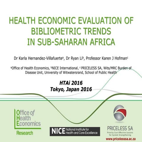 HEALTH ECONOMIC EVALUATION OF BIBLIOMETRIC TRENDS IN SUB-SAHARAN AFRICA