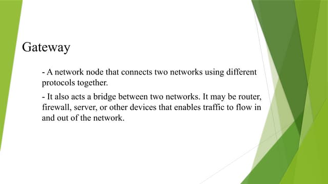Gateway Network Device, Connector of Network