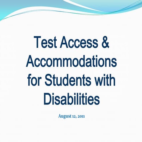 Testing Accomodations Presentation