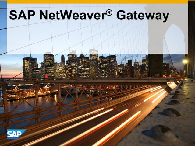 Google Technical Webinar - Building Mashups with Google Apps and SAP, using SAP NetWeaver Gateway