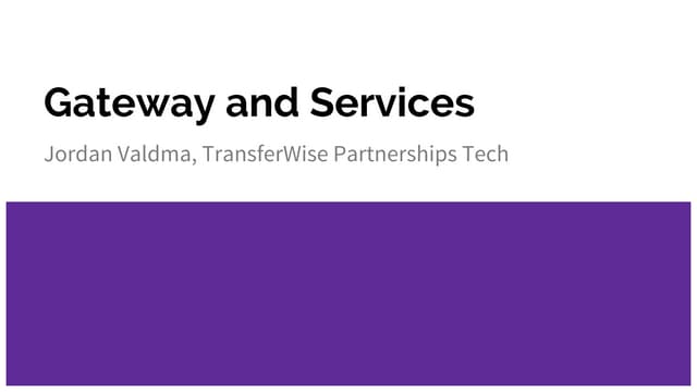 Gateway and secure micro services