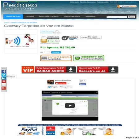 Gateway torpedos de voz em massa