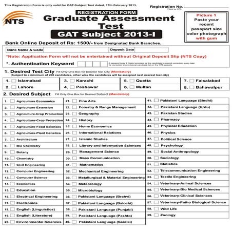 Gat form (gat_sub_2013-i) | PDF