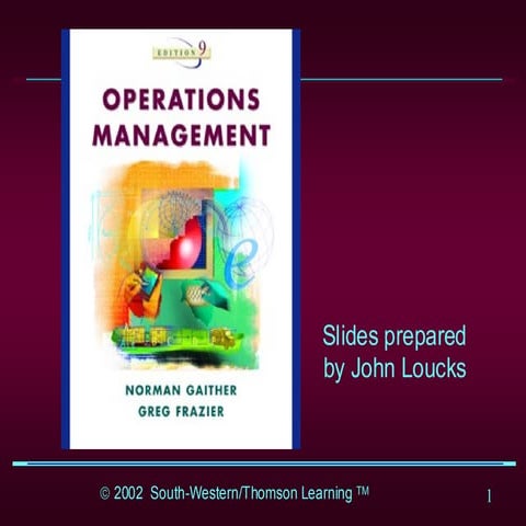 Gather fraizer operations management ch01 | PPT