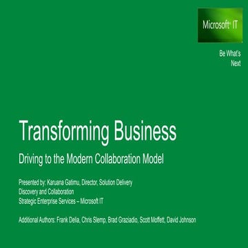 MSIT Disco Driving Towards Modern Collaboration