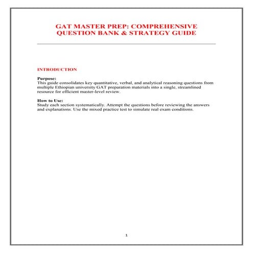Gat analytical reasoning | PDF