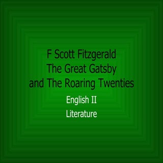 "Gatsby" and the Roaring Twenties