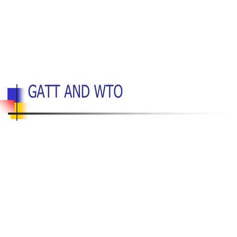 Gatt and wto