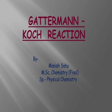 Gattermann reaction | PPTX