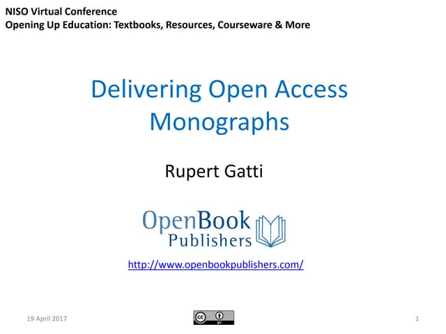Gatti Delivering Open Access Monographs