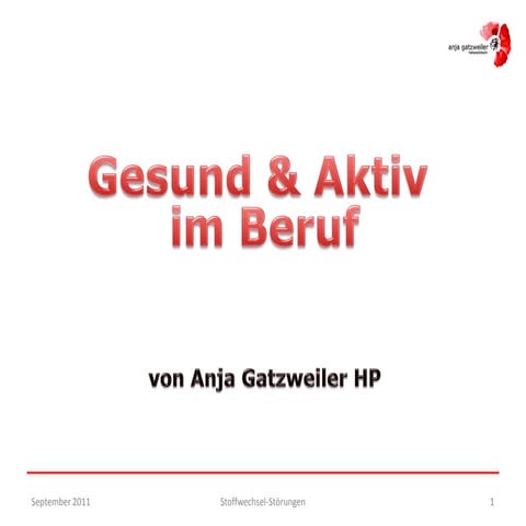 NPK2011: Gesund und Aktiv im Beruf