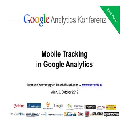 Google Analytics Konferenz 2012: Thomas Sommeregger, elements.at: Mobile Trac...