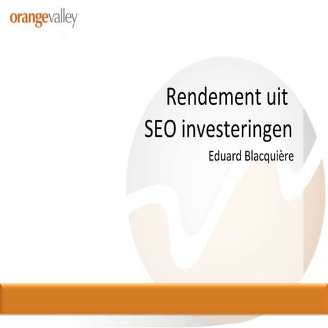 Google Analytics User Conference presentatie Eduard Blacquière