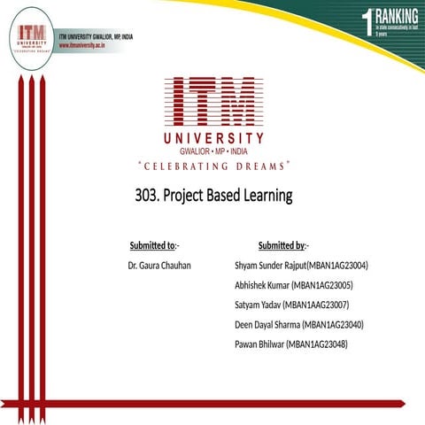 Marketing Project Based Learning Submitted by Abhishek Kumar