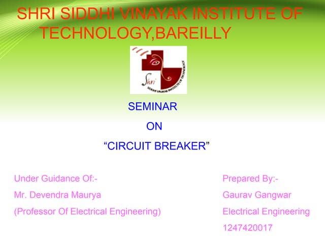 circuit breakers ppt by gaurav