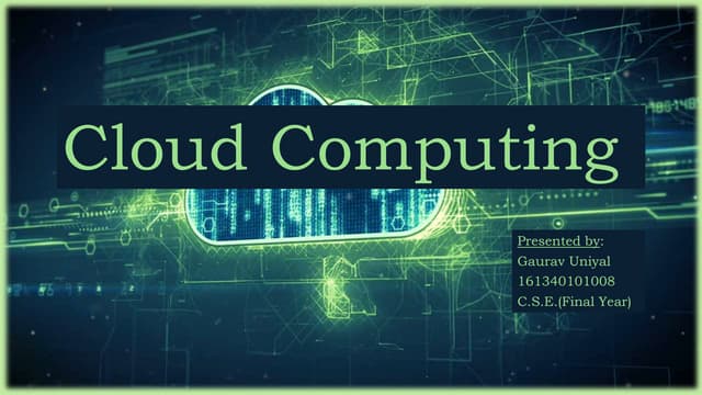 Cloud Computing(Introduction)