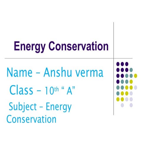 conservations of energy 