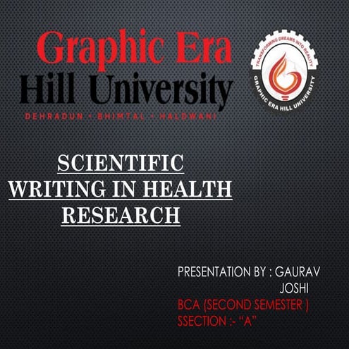 scientific research and human writing in modern world | PPTX