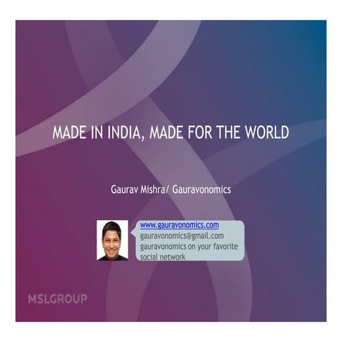 Made in India, Made for the World