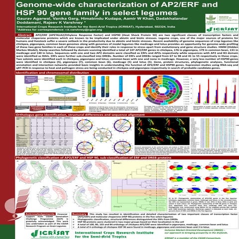 Genome-wide characterization of AP2/ERF and HSP 90 gene family in select legumes