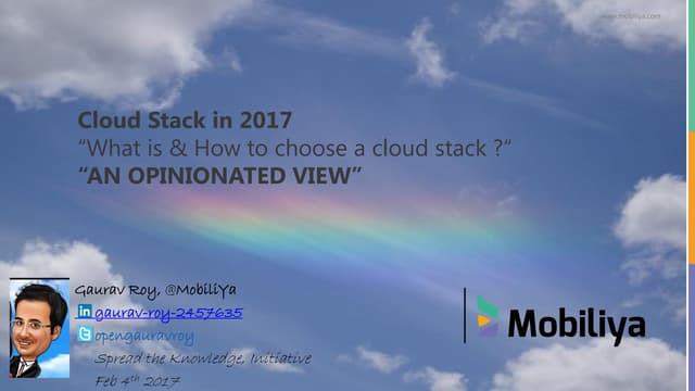 What is A Cloud Stack in 2017