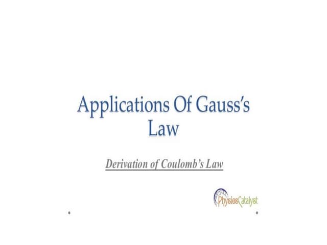 Application of  Gauss's law