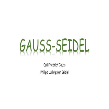 Gauss seidel