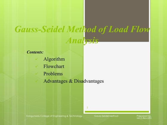Gauss seidel method