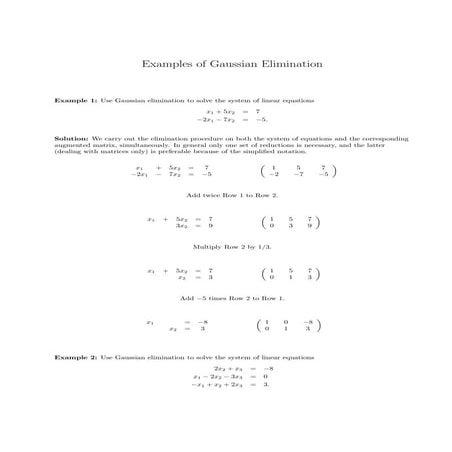 Gaussian elimination