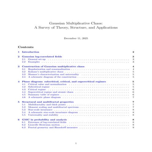 Gaussian Multiplicative Chaos: Theory, Structure, and Applications
