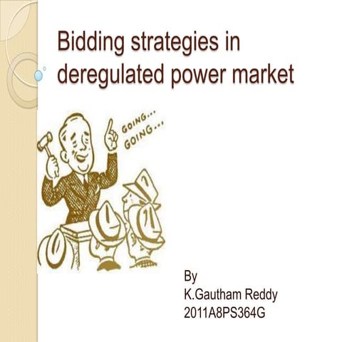 Bidding strategies in deregulated power market
