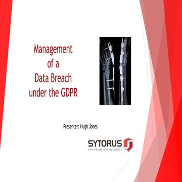 Tech Connect Live 30th May 2018 ,GDPR Summit Hugh jones