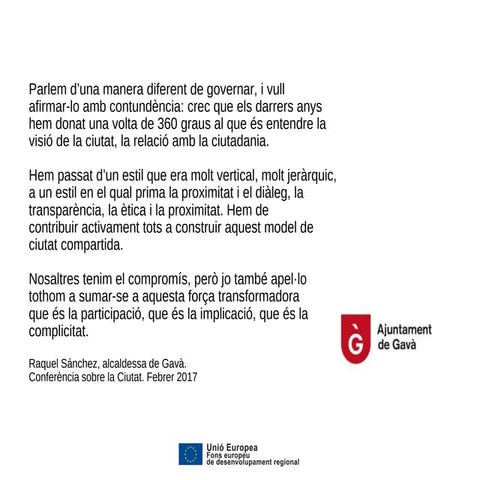 Workshop 8/11 - Presentació Mick Donaldson