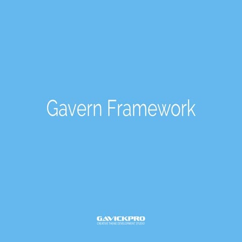 Gavern Framework - Joomla! Day Poland 2013