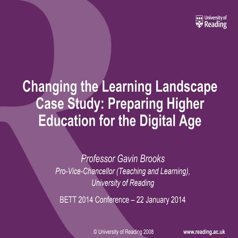 Changing the Learning Landscape