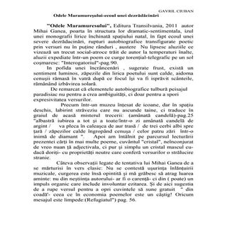  Odele Maramureşului-ecoul unei dez...