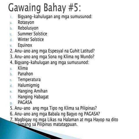 Gawaing bahay #5