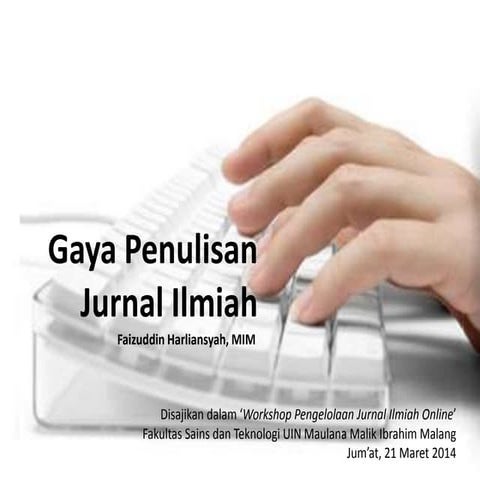 Gaya penulisan jurnal ilmiah