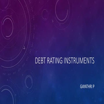 DEBT RATING INSTRUMENTS